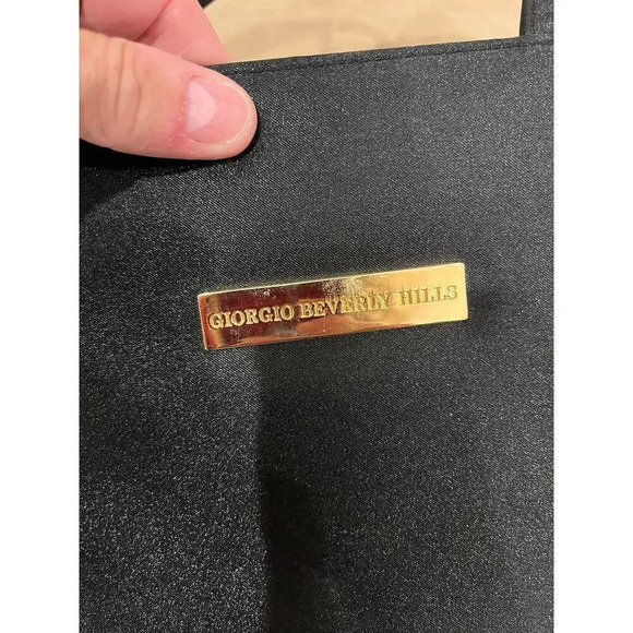 Giorgio Beverley Hills Black Top Handle Purse Y2K Classic Clueless Neutral Cute - Picture 2 of 9